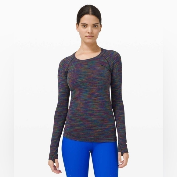 Lululemon Rainbow Long Swiftly Tech 2.0 Longsleeve Size 6 - Picture 2 of 11